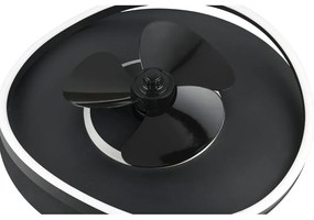 Matt fekete LED mennyezeti lámpa Sortland – Trio