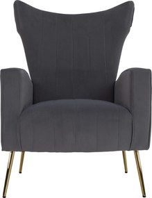 Relaxfotel, szürke Velvet szövet, BARET