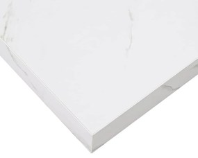 vidaXL Falpolc Falra szerelhető Fehér márvány 90 x 23,5 x 4 cm Faanyag