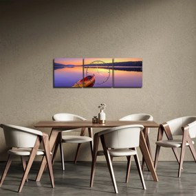 Kép - Kajak a tavon (órával) (90x30 cm)