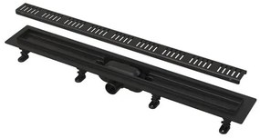 Alca APZ10BLACK SIMPLE zuhanyzó vályú 75 cm fekete szőnyeg APZ10BLACK-750M