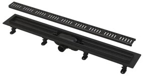 Zuhanyzó vályú Alca 75 cm fekete szőnyeg APZ10BLACK-750M