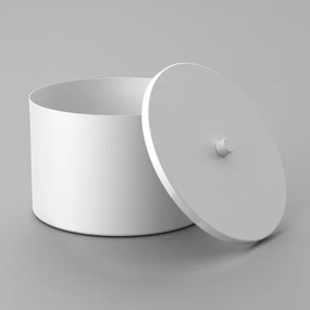 Tároló fémdoboz 12x17,5 cm fehér