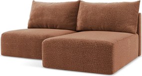 Téglavörös kinyitható-tárolóhelyes sarokkanapé (jobb oldali) Kalena – Makamii