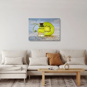 Kép - szeletelt kivi részlete (üvegen) (70x50 cm)