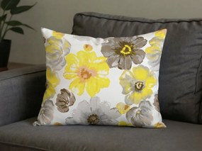 2 db mikroszálas díszpárnahuzat szett FEONELLE 50x70 cm, sárga-szürke