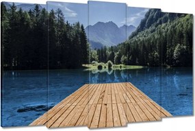 Festmények 150x95 Fa híd a hegyekben