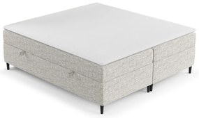 Világosszürke ágyneműtartós boxspring ágy 160x200 cm Araya – Maison de Rêve