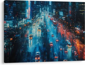 Kép - Nagyváros, olajfestmény (70x50 cm)