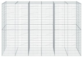 horganyzott vas gabion kosár fedéllel 300 x 100 x 200 cm