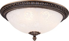 MAYTONI C908-CL-03-R PASCAL Klasszikus Mennyezeti Lámpa Antik Bronz, Fehér E27 IP20