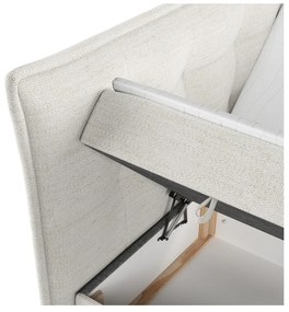 Krémszínű ágyneműtartós boxspring ágy 180x200 cm Sinai – Maison de Rêve