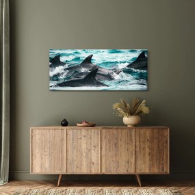 Kép - Delfinek az óceánban (120x50 cm)