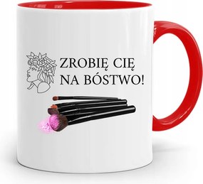 Piros Bögre Kozmetikusnak Istenség Ajándék nyomtatott fényképpel