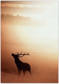 Poszterek 70x100 Szarvas az erdő szélén