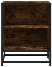 éjjeliszekrények 2 db füstölt tölgy 40x31x50 cm Gépi fa és fém