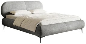 Franciaágy 160 cm Octave 160 (ágyráccsal) (tárolóhellyel) (szürke + fekete) . 1099956