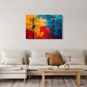 Kép - Absztrakt elektromos vezetékek (90x60 cm)
