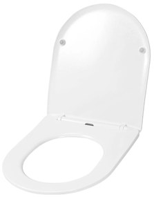 Lassan csukódó WC ülőke DUROPLAST FLAT Fehér