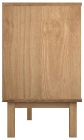 OTTA barna-fehér tömör fenyőfa éjjeliszekrény 111x43x73,5 cm