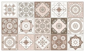Ezeiza 15 db-os dekoratív falmatrica szett, 15 x 15 cm - Ambiance