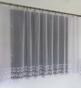 Mg Függöny jacquard 637/10 Fehér 250X120cm Kész Szalaggal M