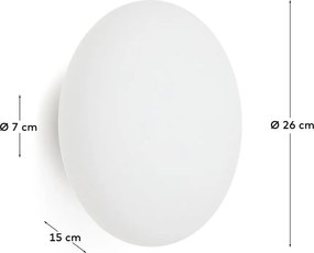 Fehér-ezüstszínű fali lámpa ø 26 cm Bamila – Kave Home