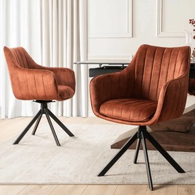 Rozsdabarna Bársony Forgószék MUMBAI