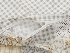 Renforcé pamut ágynemű PATCHWORK bézs Ágyneműhuzat mérete: 70 x 90 cm | 140 x 200 cm