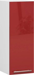 Függő Konyhaszekrény Olíva 30cm Fehér-piros Fényes H720 Akd