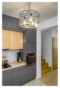 Szürke függőlámpa fém búrával Marisa – GTV