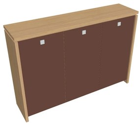 Verno közepes gardrób 188 x 46 x 130 cm, üvegajtó, világos tölgy / barna