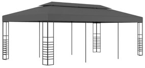 antracitszürke pavilon 3 x 6 m