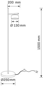 LED állólámpa OFELIA 1xGX53/6W/230V fekete/füstszínű