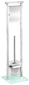 WENKO 22992100 - WC-kefe DEBAR 18x73 cm rozsdamentes acél/szatén/fehér