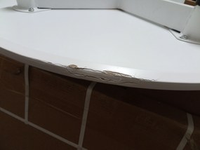 AKCIÓ Fehér kerek étkezőasztal KAMI 80x80 cm II. osztály