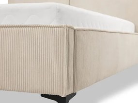 Franciaágy 140 cm Camtana (krém + fekete) (ágyráccsal) (tárolóhellyel). 1104105