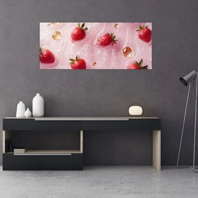 Kép - Eprek buborékokban (120x50 cm)