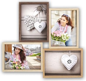 Fa galéria 4 fotóval 13x18 barna- Bézs