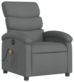 sötétszürke szövet dönthető elektromos masszázsfotel