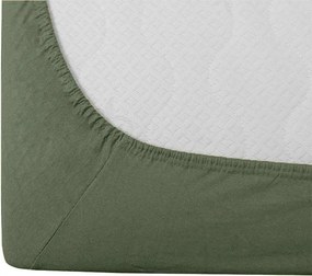 Jersey lepedő EXKLUZÍV sötétzöld 140x200cm, 100% pamut