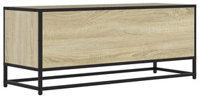 sonoma tölgy színű szerelt fa és fém TV-szekrény 100x34,5x40 cm