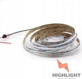 5m Cob Led szalag Digitális Spi Rgb+ww Meleg 16W 24V SK6812 840LED/m IP65 Pro