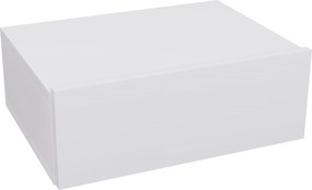 HOMCOM Felfüggesztett Ágy melletti Asztal Fiókkal, Hálószobai Ágy Melletti Asztal Forgácslapból, Modern Stílus, 40x30x15 cm, Fehér | Aosom