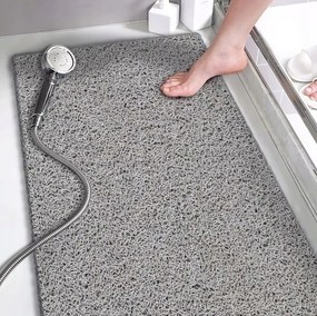 Fürdőszobaszőnyeg szürke nagy csúszásgátló strapabíró Gyorsan Száradó 60x60