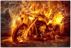 Poszterek 120x80 Chopper a tűzben