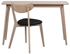 Natúr színű konzolasztal tölgyfa dekorral 120x40 cm Yumi - Rowico