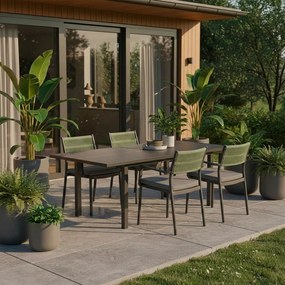 Szürke műanyag kerti szék szett 4 db-os Alvin – Bizzotto