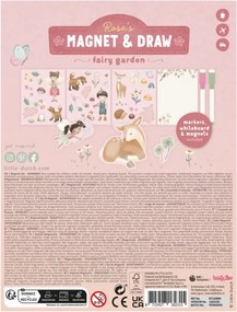 Little Dutch mágneses rajzoló készlet letörölhető ficcel - Rosa Fairy Garden