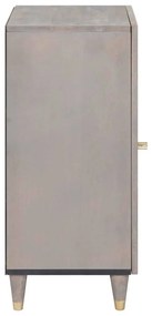 Széf polcokkal Szürke és Arany 40 x 33.5 x 75 cm Tömör mangófa